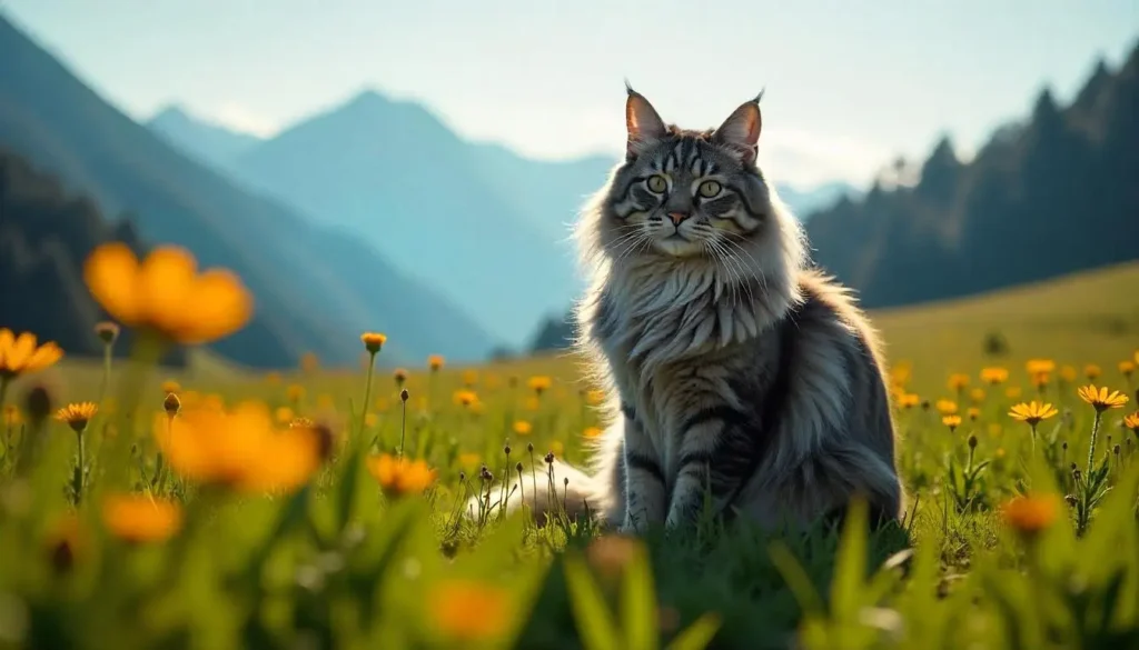 blue maine coon cat