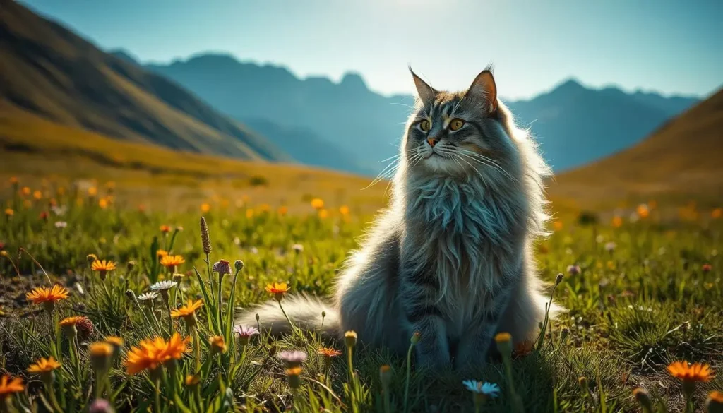 blue maine coon cat