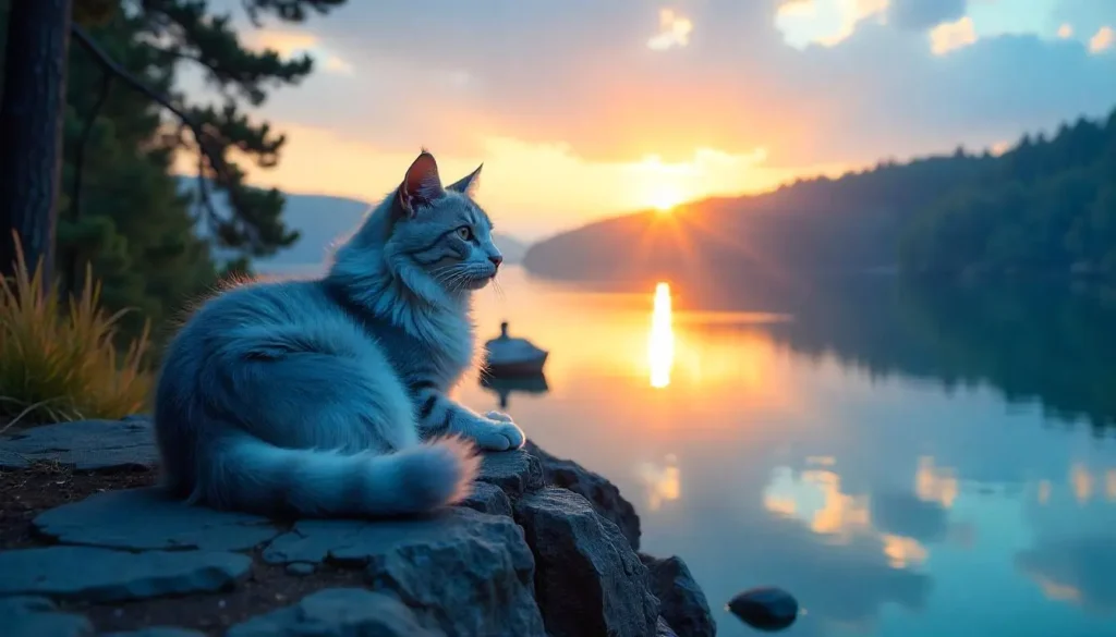 blue maine coon cat