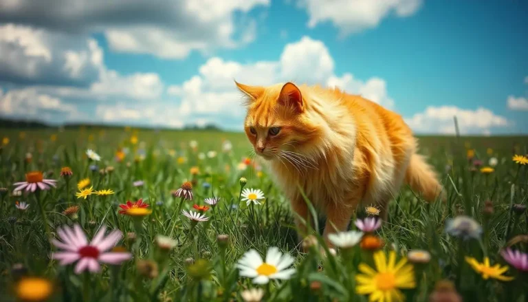 orange maine coon cat