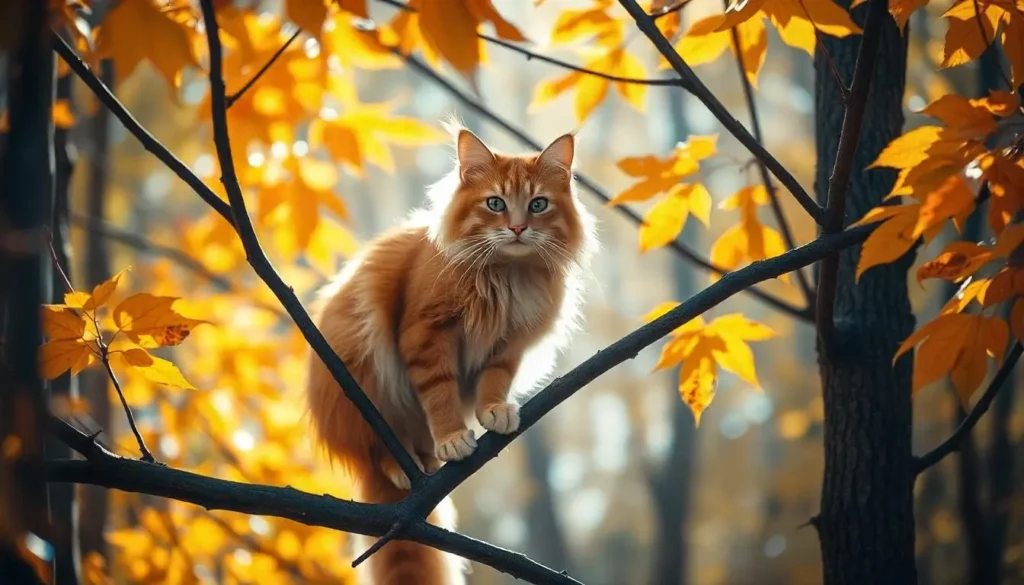 orange maine coon cat